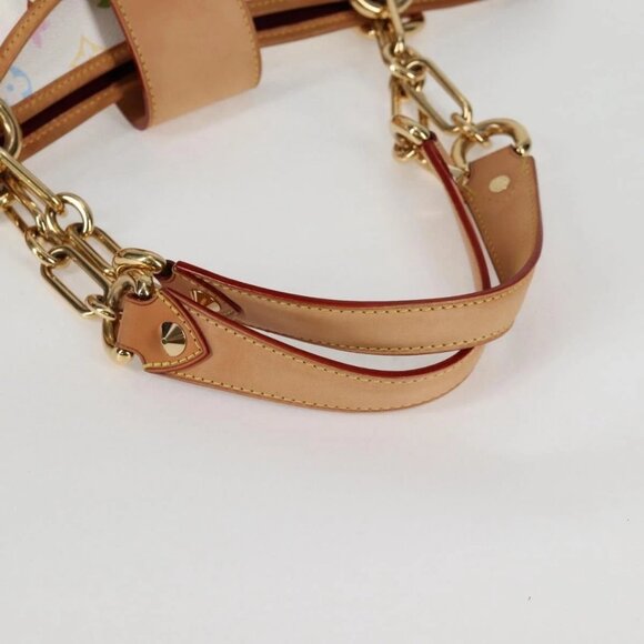 LOUIS VUITTON Monogram Multicolor Annie MM Tote Bag White M40307 LV Auth 120602V - Picture 7 of 16